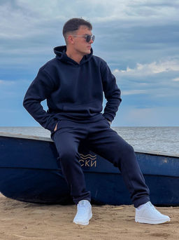 Толстовка, Худи К201-ИЗИ Темно-синий