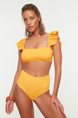 TRENDYOLMILLA Fusya Bralet F?rf?rl? Dokulu Yuksek Bel Hipster Bikini Tak?m? TBESS22BT0049 фото 10