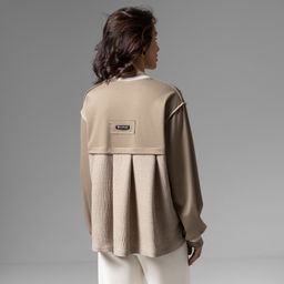 Свитшот с акцентными швами Успех в руках (бежевый) - Charutti фото 11