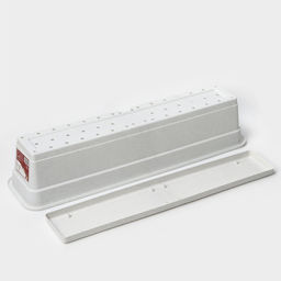 Ящик балконный для цветов, 16 л, 80×20×17.5 см, пластиковый, цвет мраморный