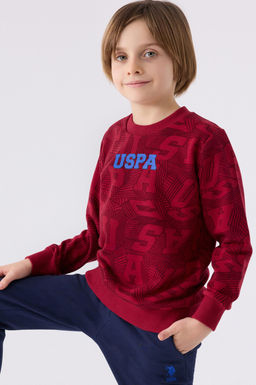 Бордово-красный пижамный комплект для мальчика Неожиданная скидка в корзине - U.s. polo assn фото 2