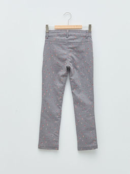 Slim Fit Desenli Gabardin Polar Astarl? K?z ?ocuk Pantolon - Waikiki фото 3