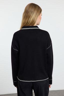 TRENDYOLMILLA Lacivert Renk Bloklu Polo Yaka Triko H?rka TWOAW25HI00218 фото 10