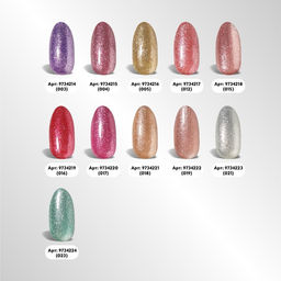 Гель лак для ногтей, с блёстками, трехфазный, 8 мл, LED/UV, золотистый (018)