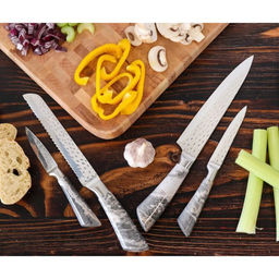 Набор ножей 4пр (20см,20см,12,5см,9см) нерж, нерж.ручки Лацио DANIKS JA20200344 (352678)  фото 4