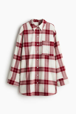 Camisa de dormir en franela de algod?n