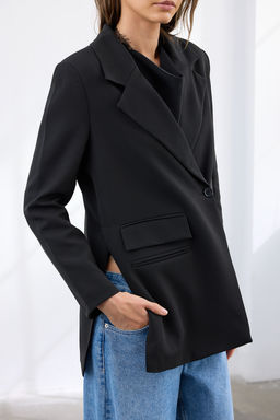 TRENDYOLMILLA Haki Oversize Astarl? Dokuma Blazer Ceket TWOAW24BC00070  фото 4