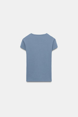 CAMISETA ENTALLADA MANGA CORTA / Azul?n - Zara фото 6