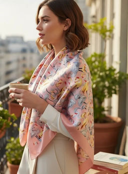 K13576 Платок (90/90см шелк) МУЛЬТИЦВЕТ_07