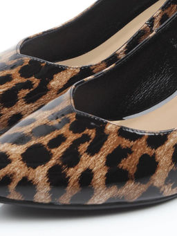 06-A125A-746PC BLACK/LEOPARD Туфли женские (натуральная кожа)