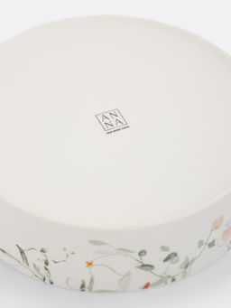 Блюдо, 23х6 см, с бортами, фарфор N, белое, Цветы и листья, Primrose - Anna lafarg фото 5