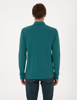 Z_mr_t Slim Fit K_vr_lmaz Polo Yaka Basic Pike Sweatshirt