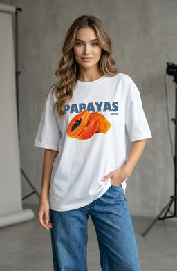 K13597 Футболка OVER SIZE (хлопок) БЕЛЫЙ_02