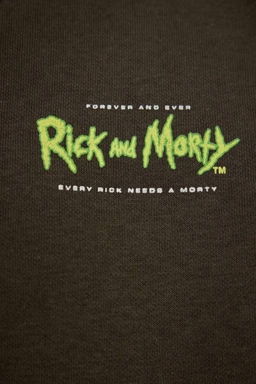 Толстовка свободного кроя с капюшоном Rick and Morty - Defacto фото 5