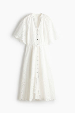 Vestido camisero con bordado ingl?s