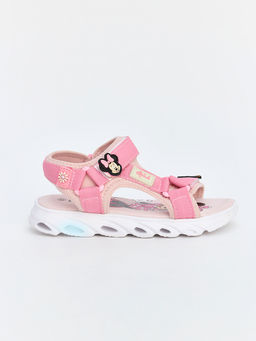 Minnie Mouse Bask?l? I??kl? K?z ?ocuk Sandalet
