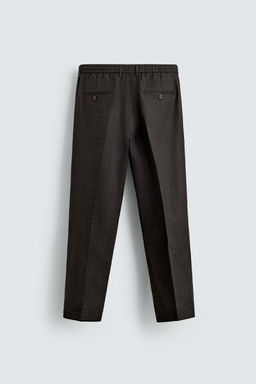 PANTAL?N REGULAR FIT 100% LINO / Marr?n - Zara фото 7