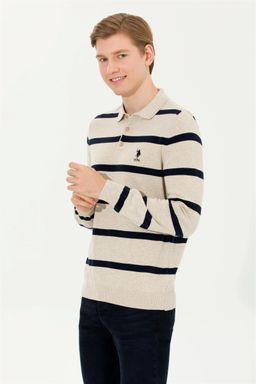 Мужской свитер из трикотажа Stone Melange - U.s. polo assn фото 3