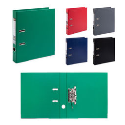 Expert Complete Регистратор PVC, 2-х стороннее покрытие, мет.уг. 50 мм 10 шт. Premier A4 арочный механ. лён красный ЕС100261004