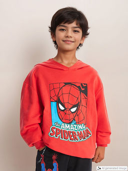 Kap??onlu Spiderman Bask?l? Uzun Kollu Erkek ?ocuk Sweatshirt - Waikiki фото 4