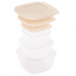 Набор емкостей для СВЧ (0,8л;1,2л;2л) (бежевый) М8791 - Альтернатива фото 4