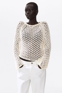 Top efecto crochet con lazada - H&m фото 3