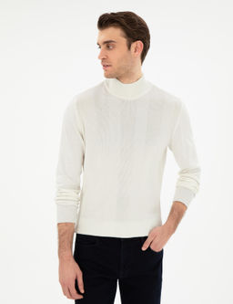 Ekru Slim Fit Kazak