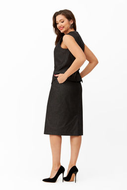 Костюм ANDINA CITY 9036-1 черный в полоску  фото 3