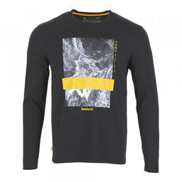 Мужская футболка с длинным рукавом Timberland Longsleeve ROC Tee черная  фото 2