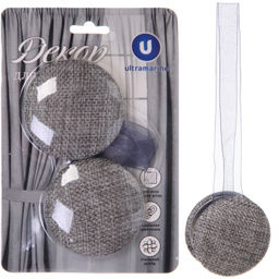 Цена за 4 шт. Подхват для штор на магните "Классика черный" 5см S1887