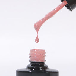 Гель лак для ногтей, с вкраплениями, трехфазный, 8 мл, LED/UV, розовый (01)