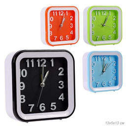 Будильник 13 см / XD075 /уп 60/ плавный ход/ микс