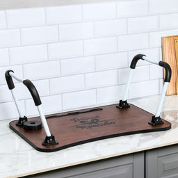 Столик - поднос для завтрака Дарим Красиво, для ноутбука, складной, серый, 60×40 см