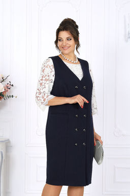 Сарафан Ninele 7443 темно-синий фото 7