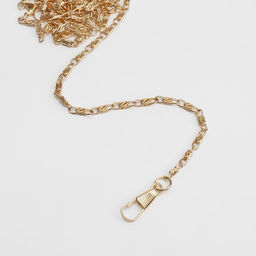 Цепочка для сумки, с карабинами, алюминиевая, 4×13 мм, 120 см, цвет золотой