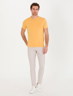 Hardal Bisiklet Yaka Slim Fit T-Shirt