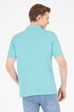 Мужская мятная футболка с воротником поло Basic - U.s. polo assn фото 5