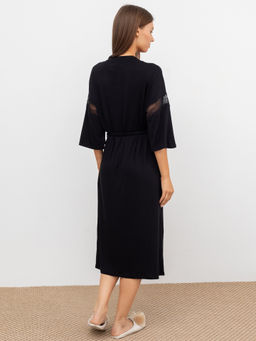 Роскошный халат с кружевными вставками - Mark formelle фото 2