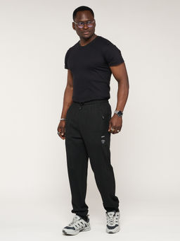 Брюки джоггеры спортивные большого размера мужские черного цвета 006Ch - FUYOUKAI фото 4