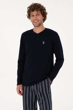 Erkek Lacivert Pijama Tak_m_ Sepette S_rpriz _ndirim - U.s. polo assn фото 3