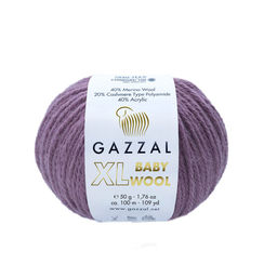 Беби Вул XL(Baby Wool XL) пряжа GAZZAL 40%шерсть мериноса 20%кашемир 40%акрил 10х50г/100м Цвет:822 XL морская волна