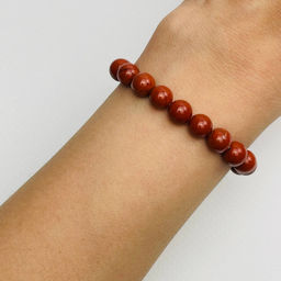 Браслет из кирпичной Яшмы 18,5 см