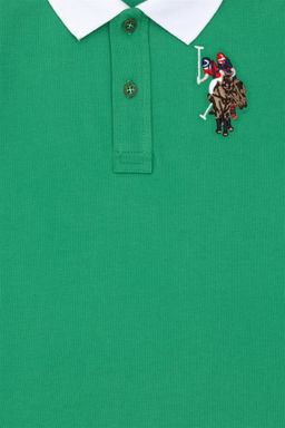 Зеленая базовая футболка для мальчика - U.s. polo assn фото 3