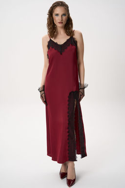 Платье  сорочка (бордовый)