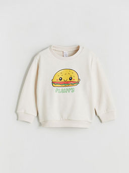 Bisiklet Yaka Bask?l? Erkek ?ocuk Sweatshirt 2li