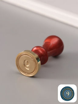 Печать для сургуча с пластиковой ручкой «Классика цифра 9», 2.5×2.5×6.3 см