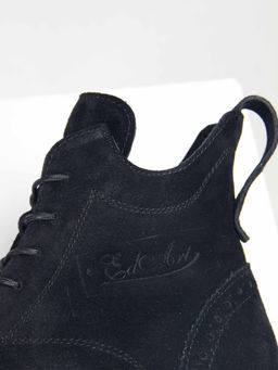 Ботинки 338.1541be. черный замша/Мех