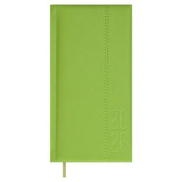 Еженедельник датированный 2026 ESCALADA, 87x166 мм, 64 л., арт. 70371/ 40 НАППА САЛАТОВЫЙ