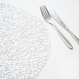 Набор салфеток сервировочных на стол Доляна Паутинка, d=38 см, 4 шт, цвет серебряный  фото 6