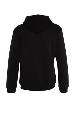 Siyah Regular/Normal Kesim Kapusonlu Ici Polar/S?cak Tutan Sweatshirt TMNAW20SW0163